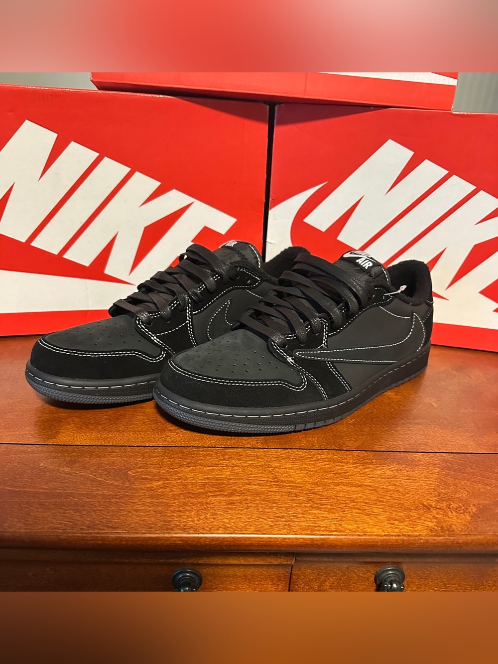 Travis Scott × Air Jordan 1 Retro Low OG SP 'Black Phantom' (2022)